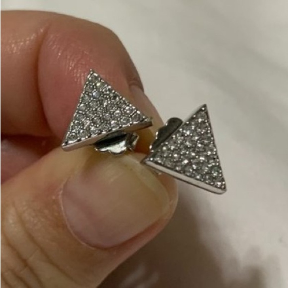 Nadri Stud Earrings Nordstrom triangle silver